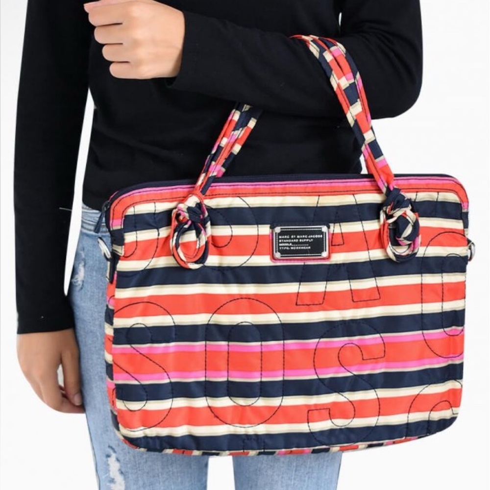 MARC BY MARC JACOBS Colorful Nylon Laptop Bag Crossbody Strap VGUC